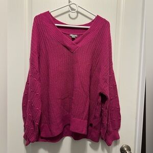 Oversized pink sweater size 1X